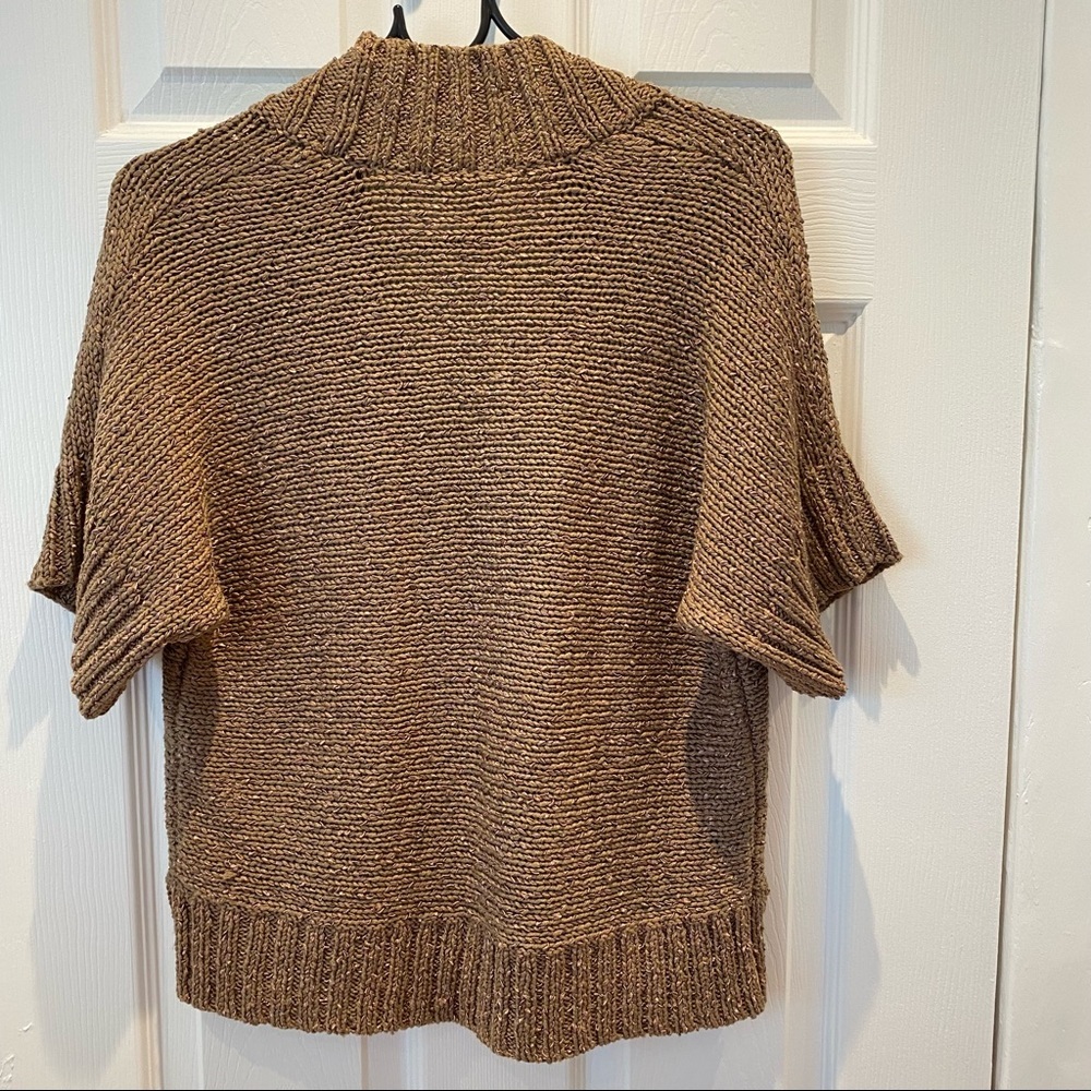NWOT Coldwater Creek sweater shrug tobacco color with golden flecks SZ M 10-12. - Picture 10 of 12